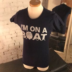Women’s Graphic Tee I’m on a Boat SzL NWOT